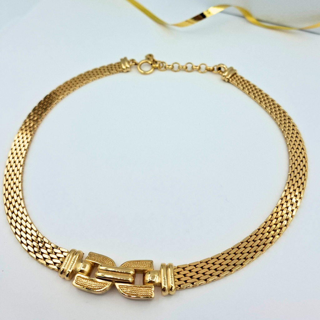 Vintage Christian Dior Geometric Necklace – view 4