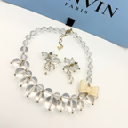 Lanvin – Vintage Transparent Flower Earrings – view 5