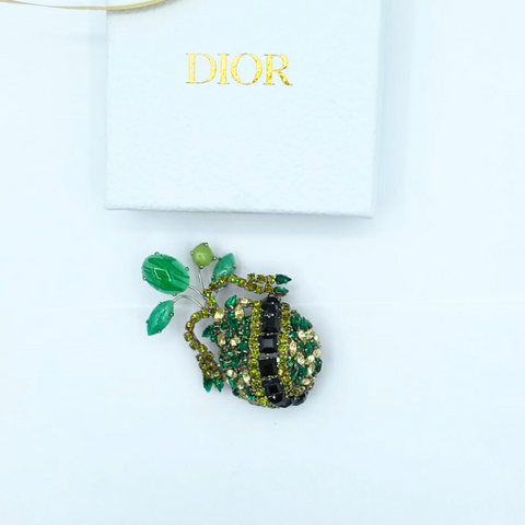 Christian Dior XL crystal brooch 1960s