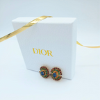 Vintage Christian Dior Crystal Clip Earrings 1974 – view 2
