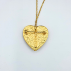 Vintage Yves Saint Laurent Pink "Sacré-Cœur" Heart-Shaped Necklace and Brooch – view 3