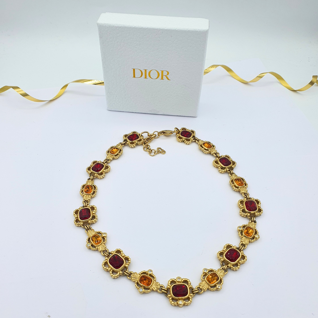 Vintage Christian Dior Baroque Petals Necklace