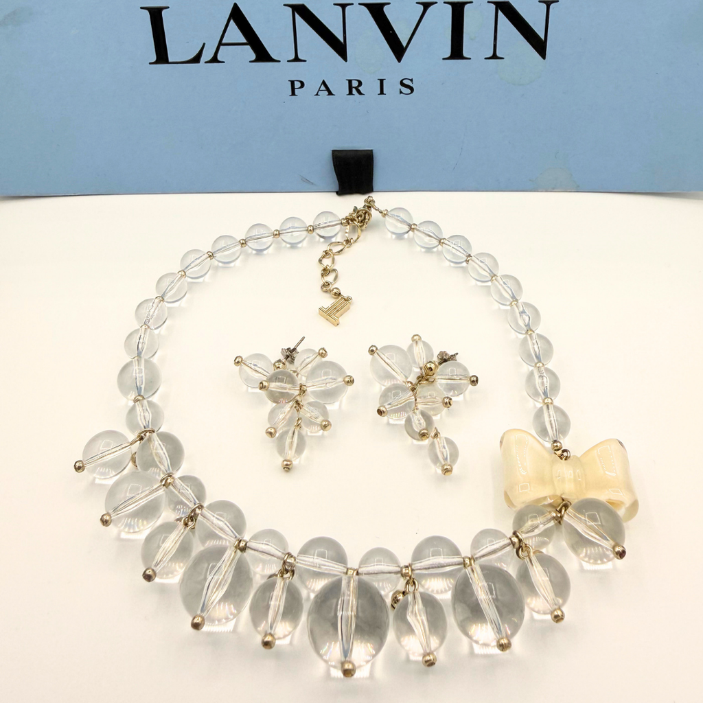 Lanvin – Vintage Transparent Flower Earrings – view 6