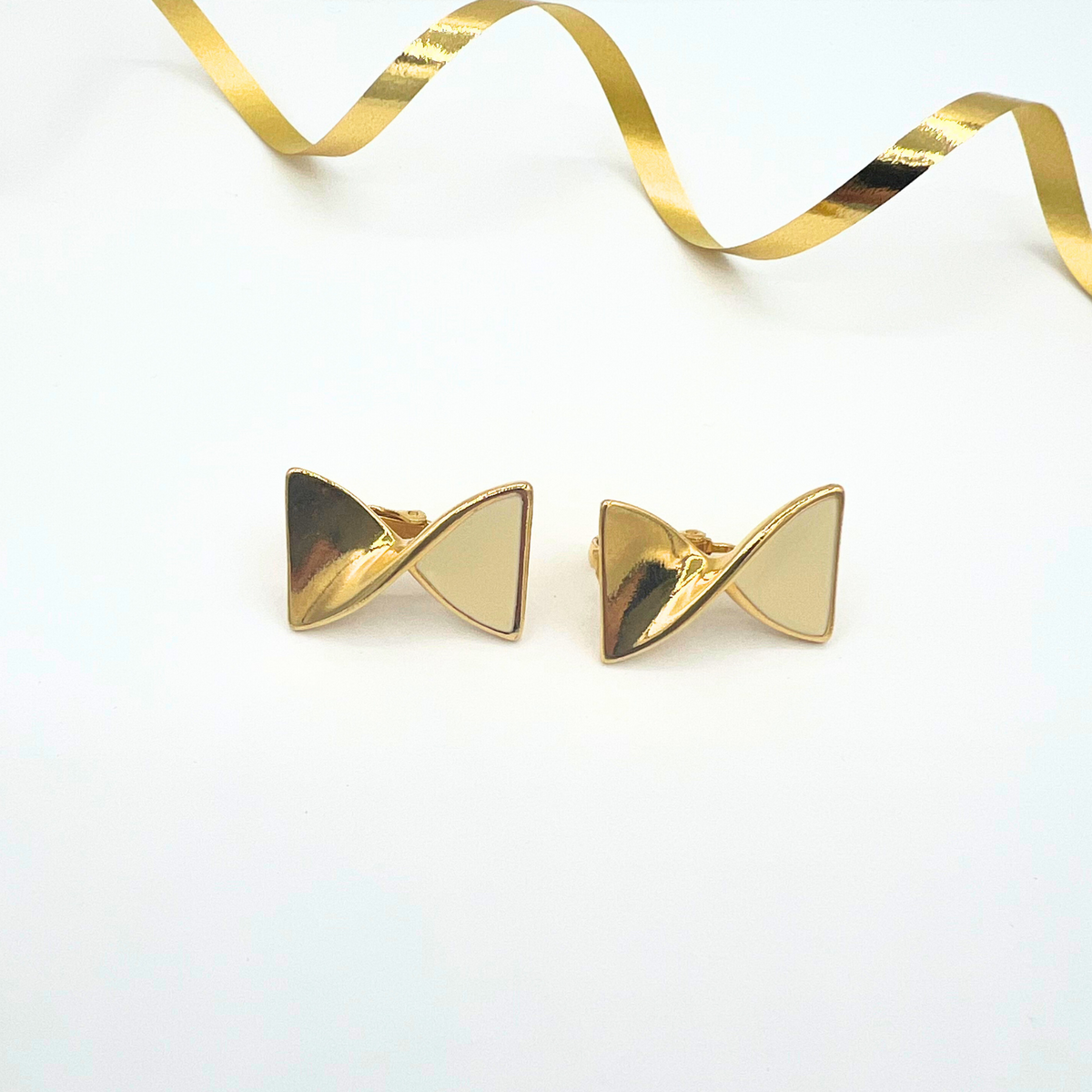 Vintage Geometric Clip Earrings