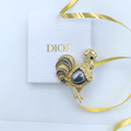 Vintage Christian Dior Jelly Belly Rooster Brooch