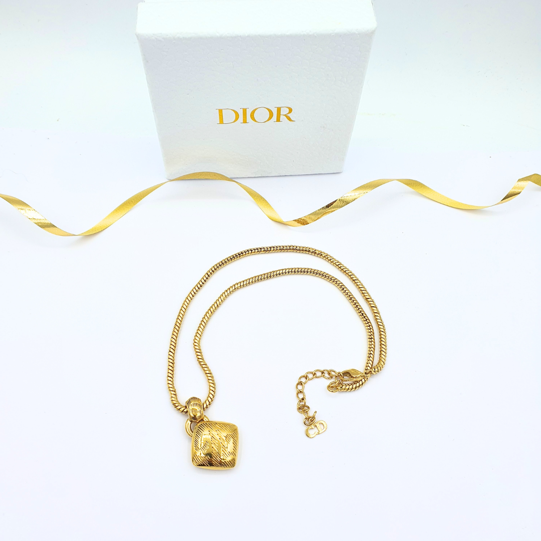 Vintage Christian Dior Snake Necklace with Pendant