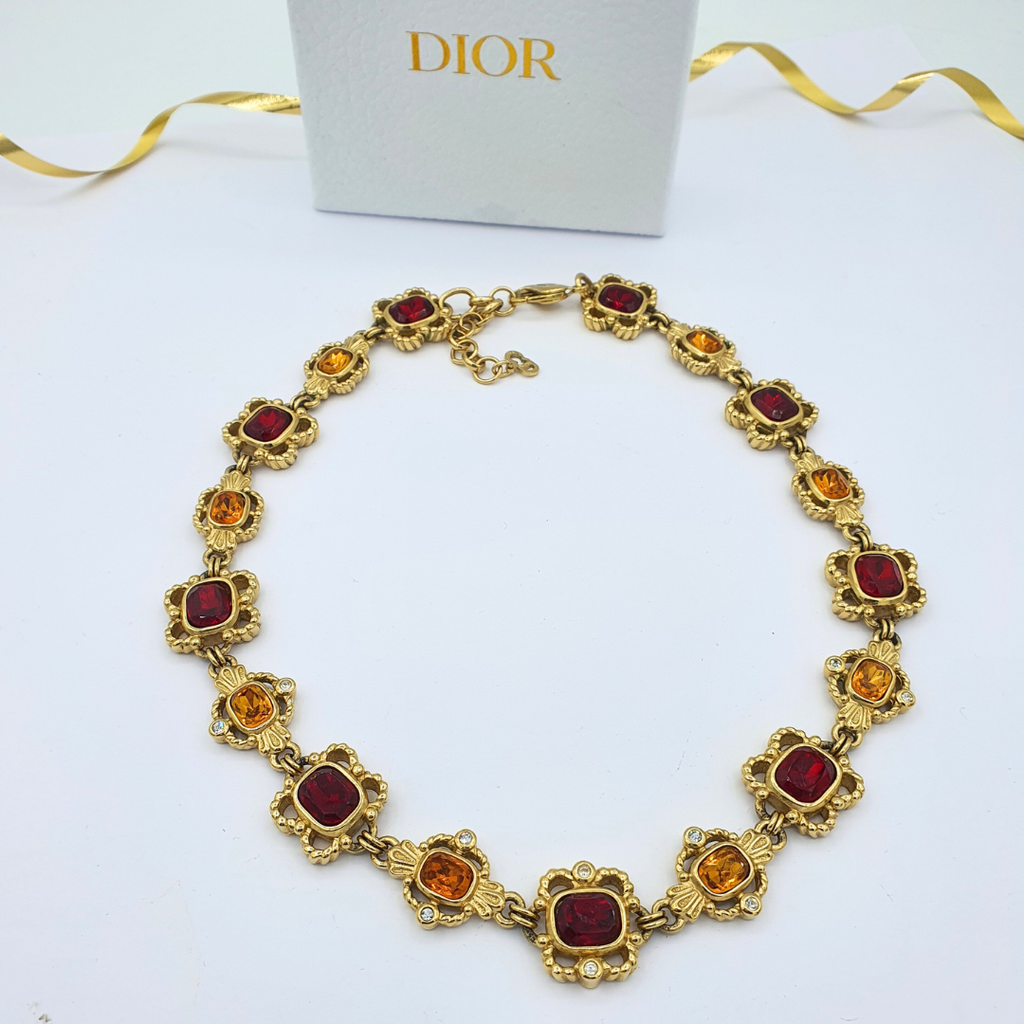 Vintage Christian Dior Baroque Petals Necklace – view 2