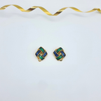 D’Orlan – Braided Enamel Earrings, vintage 1980s