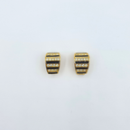 Vintage Christian Dior Horizontal Stripes Clip Earrings – view 3