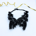 Vintage Valentino Black Crystal Choker Necklace
