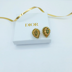 Vintage Christian Dior Teardrop Three-Dimensional Clip Earrings 1963 – view 3