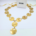 Vintage “I ♥ Moschino” Round Plaques Necklace