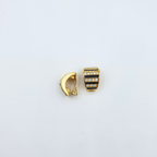 Vintage Christian Dior Horizontal Stripes Clip Earrings – view 2
