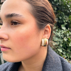 Vintage Lanvin Rectangular Domed Clip Earrings – view 3