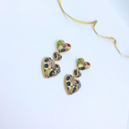 Vintage Oscar de la Renta Crystal Hearts Earrings – view 2