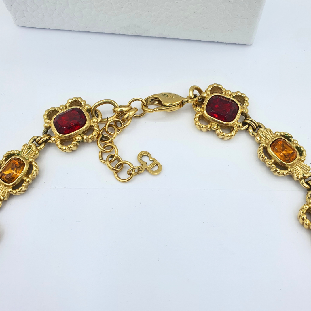 Vintage Christian Dior Baroque Petals Necklace – view 4