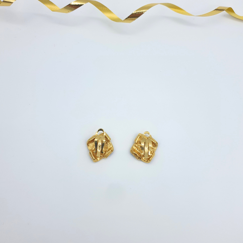 D’Orlan – Braided Enamel Earrings, vintage 1980s – view 3