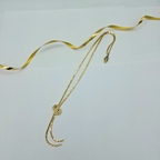Vintage Christian Dior Lariat Style Crystal Necklace