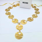 Vintage “I ♥ Moschino” Round Plaques Necklace – view 3