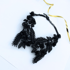 Vintage Valentino Black Crystal Choker Necklace – view 4