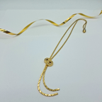 Vintage Christian Dior Lariat Style Crystal Necklace – view 2
