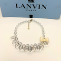 Lanvin – Vintage Transparent Statement Necklace with Bow Detail