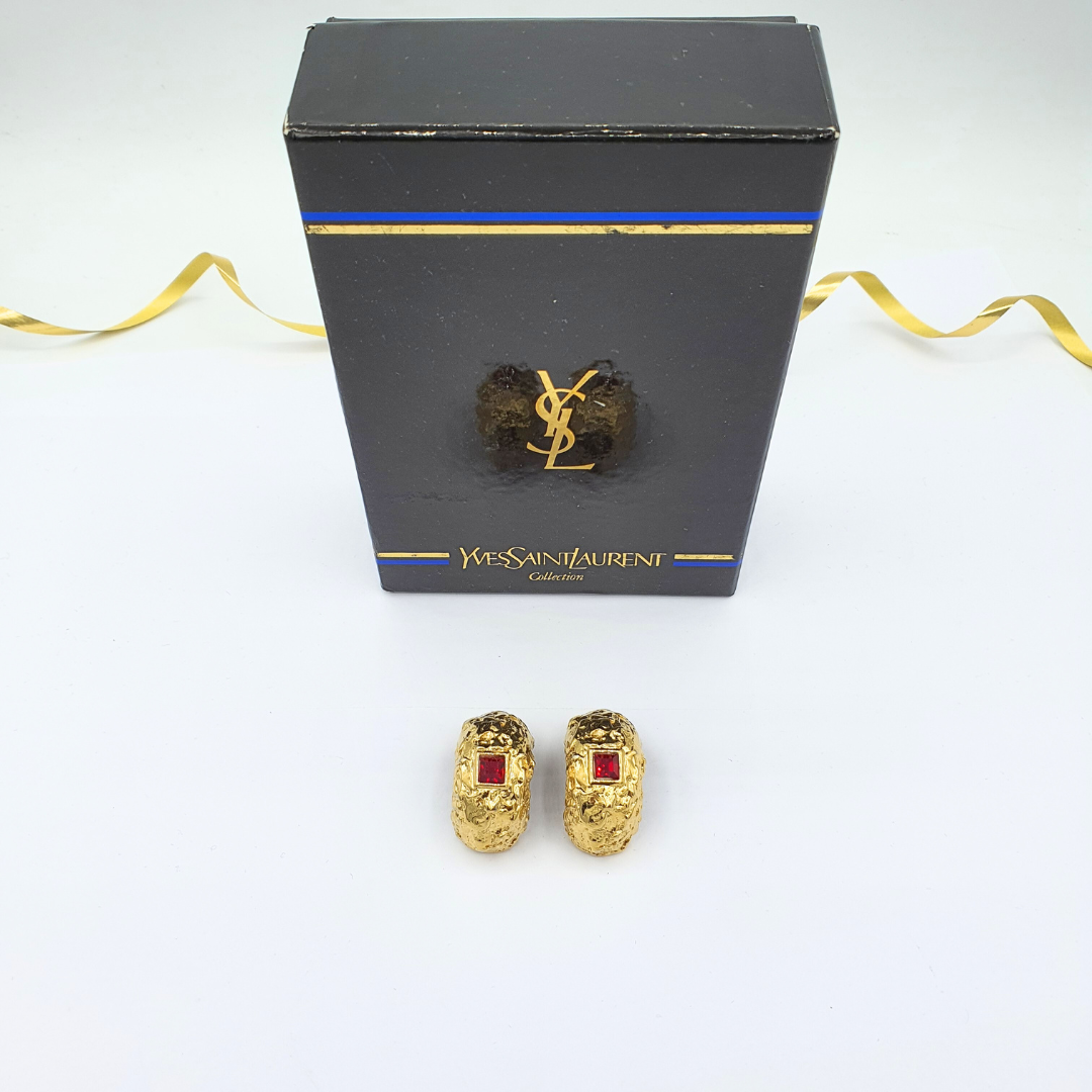 Vintage Yves Saint Laurent Opulence Clip Earrings
