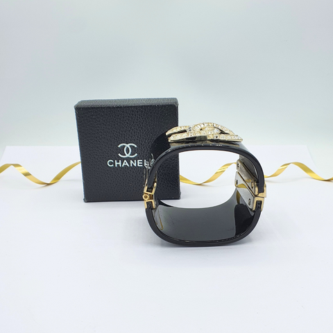 Chanel CC Baguette Geslepen Strass Armband