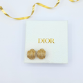 Vintage Christian Dior Line Play Clip Earrings