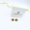 Versace Ronde Medusa Studs Zwart Emaille en Grieks Sleutelmotief