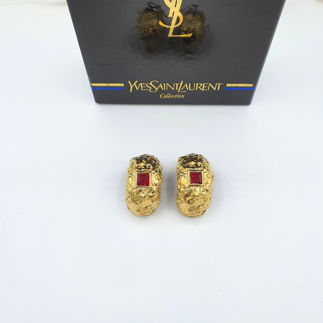 Vintage Yves Saint Laurent Opulence Clip Earrings – view 2