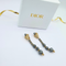 Christian Dior Lange Sierlijke Faux Pearl Clip Earrings