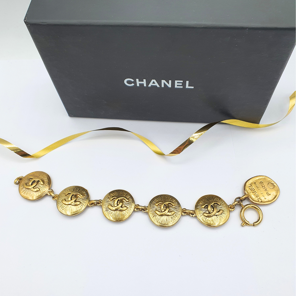 Vintage Chanel CC Logo Bracelet