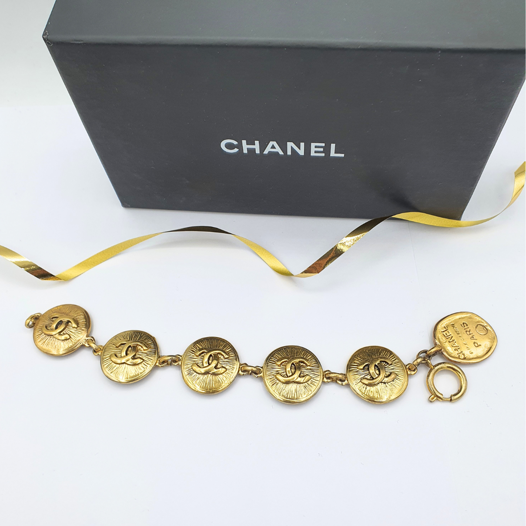 Vintage Chanel CC Logo Bracelet