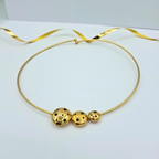 Vintage Grossé for Christian Dior Choker Necklace with 3 Spheres – view 2