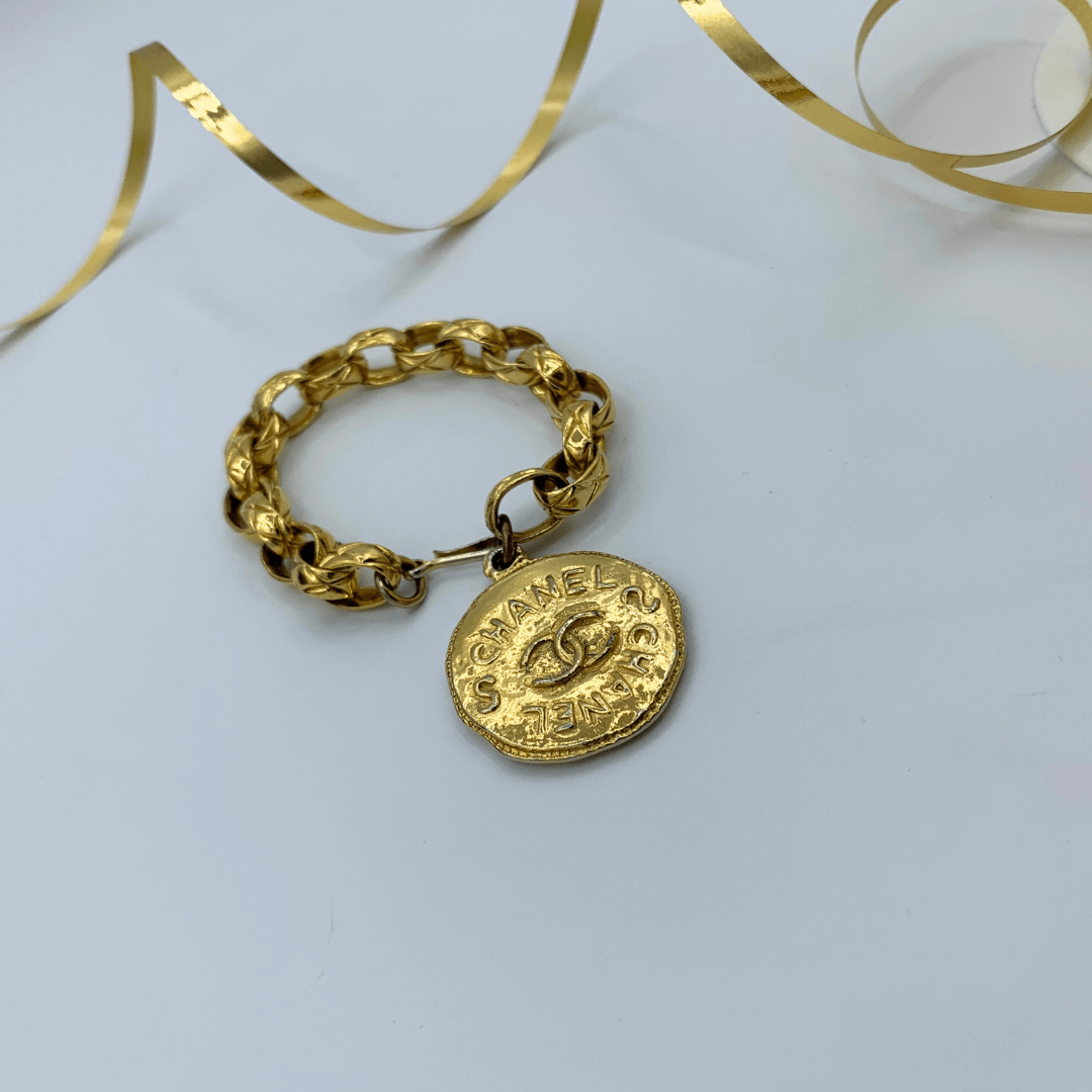 Vintage Chanel CC Charm Bracelet
