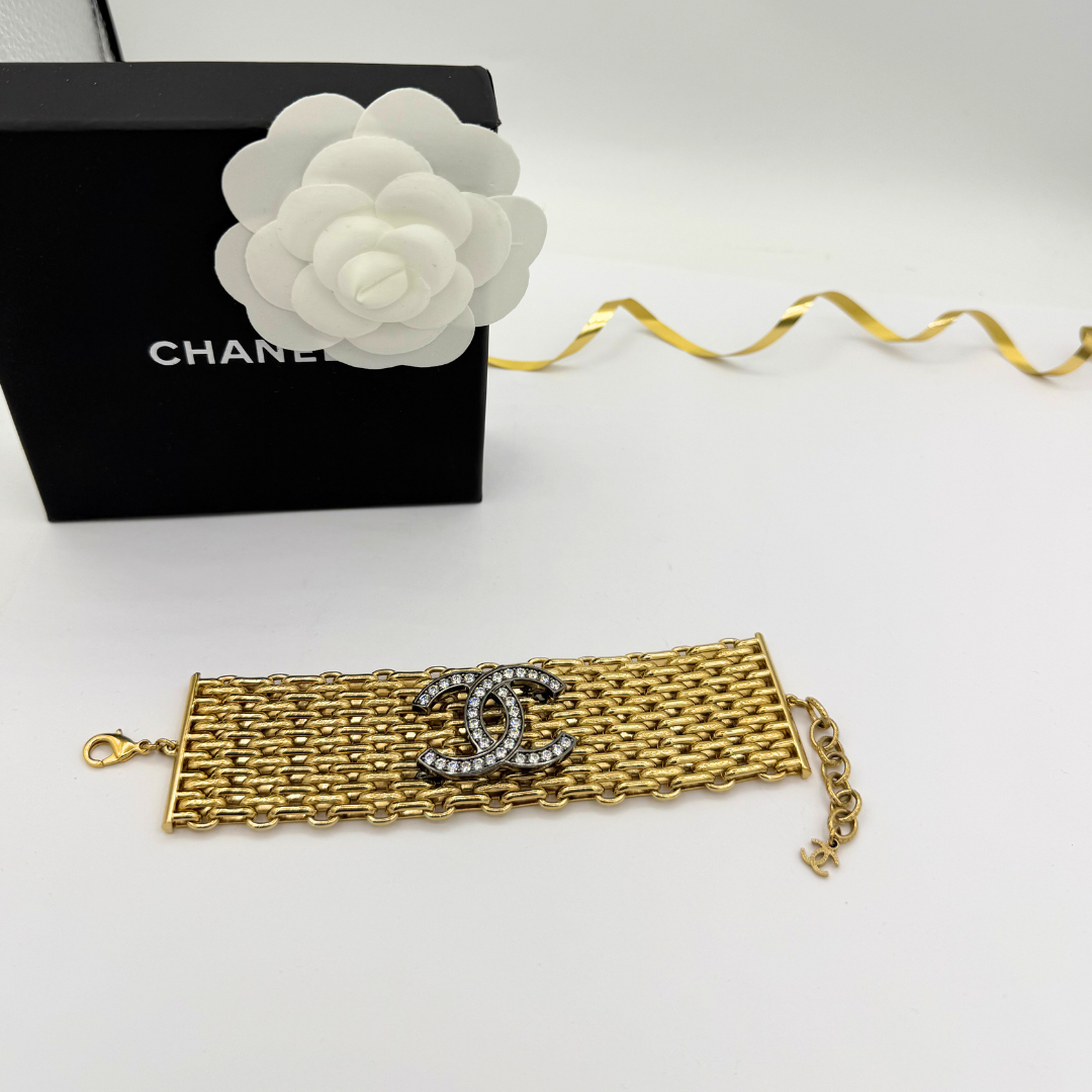 Vintage Chanel CC Logo Bracelet