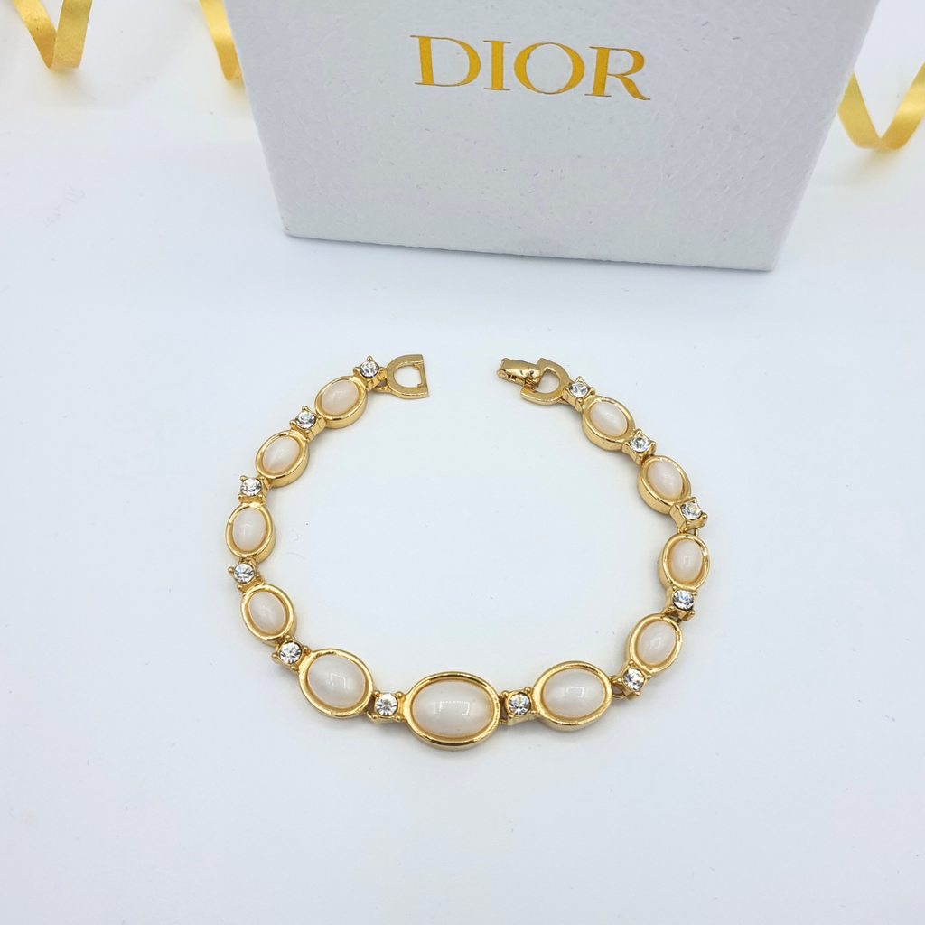 Dior – Vintage Bracelet with Cabochons & Crystals – view 2