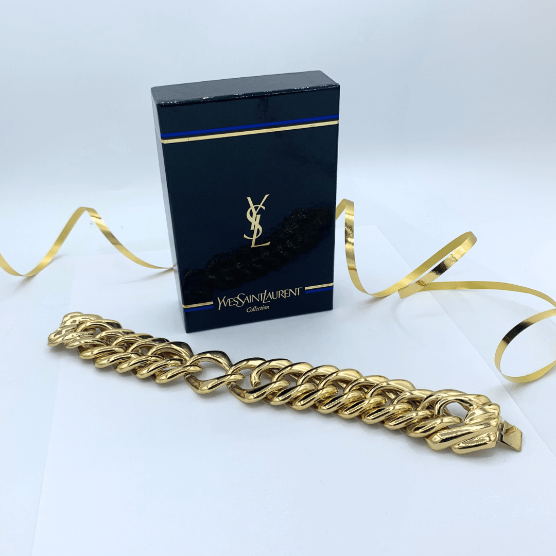 Vintage Yves Saint Laurent Curb Link Bracelet