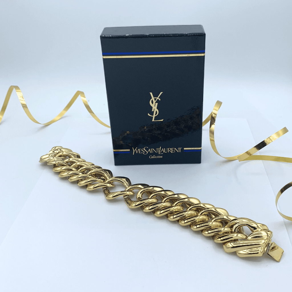 Vintage Yves Saint Laurent Curb Link Bracelet – view 2