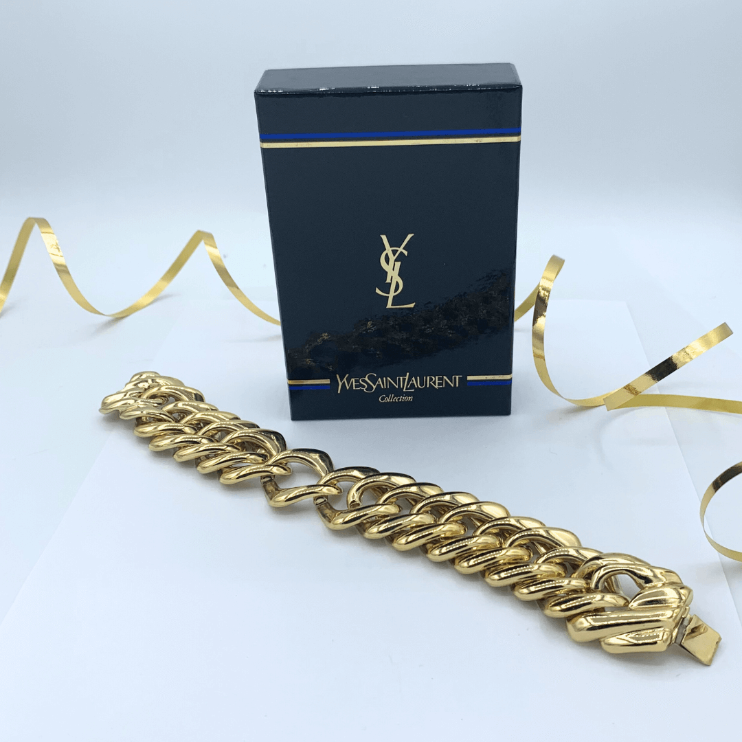 Vintage Yves Saint Laurent Curb Link Bracelet – view 2