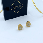 Vintage Lanvin Teardrop Art Deco Inspired Clip Earrings – view 2