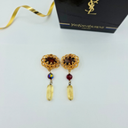 Vintage Yves Saint Laurent Baroque Clip Earrings
