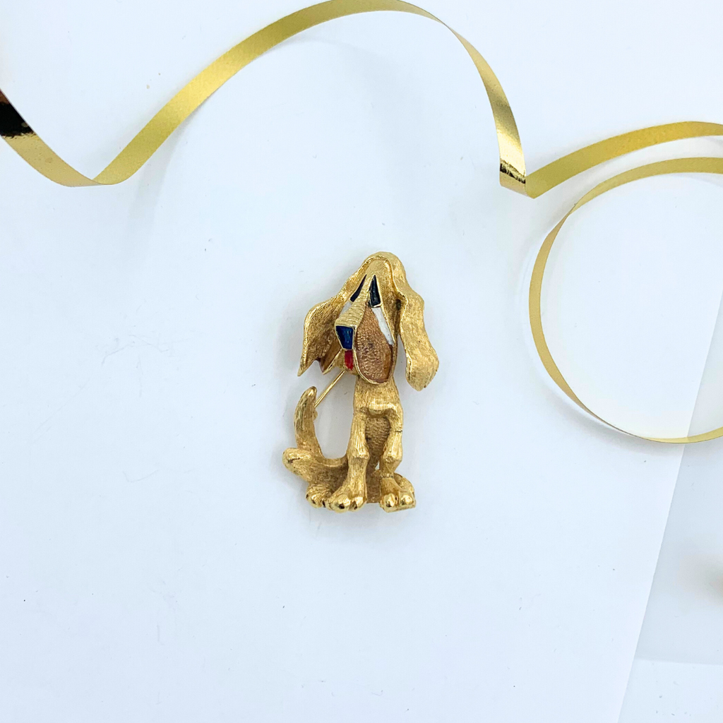 Vintage Carven Dog brooch – view 2