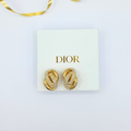Vintage Christian Dior Interwoven Loops Clip Earrings