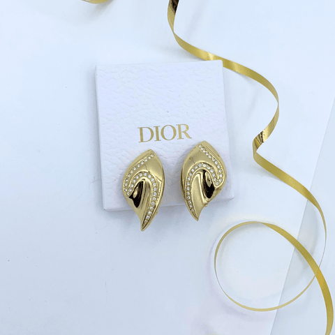 Christian Dior Kristallen Klip Oorbellen
