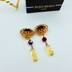 Vintage Yves Saint Laurent Baroque Clip Earrings – view 2