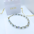 Vintage Stunning Christian Dior Aurora Borealis Crystals Necklace