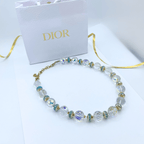 Vintage Stunning Christian Dior Aurora Borealis Crystals Necklace
