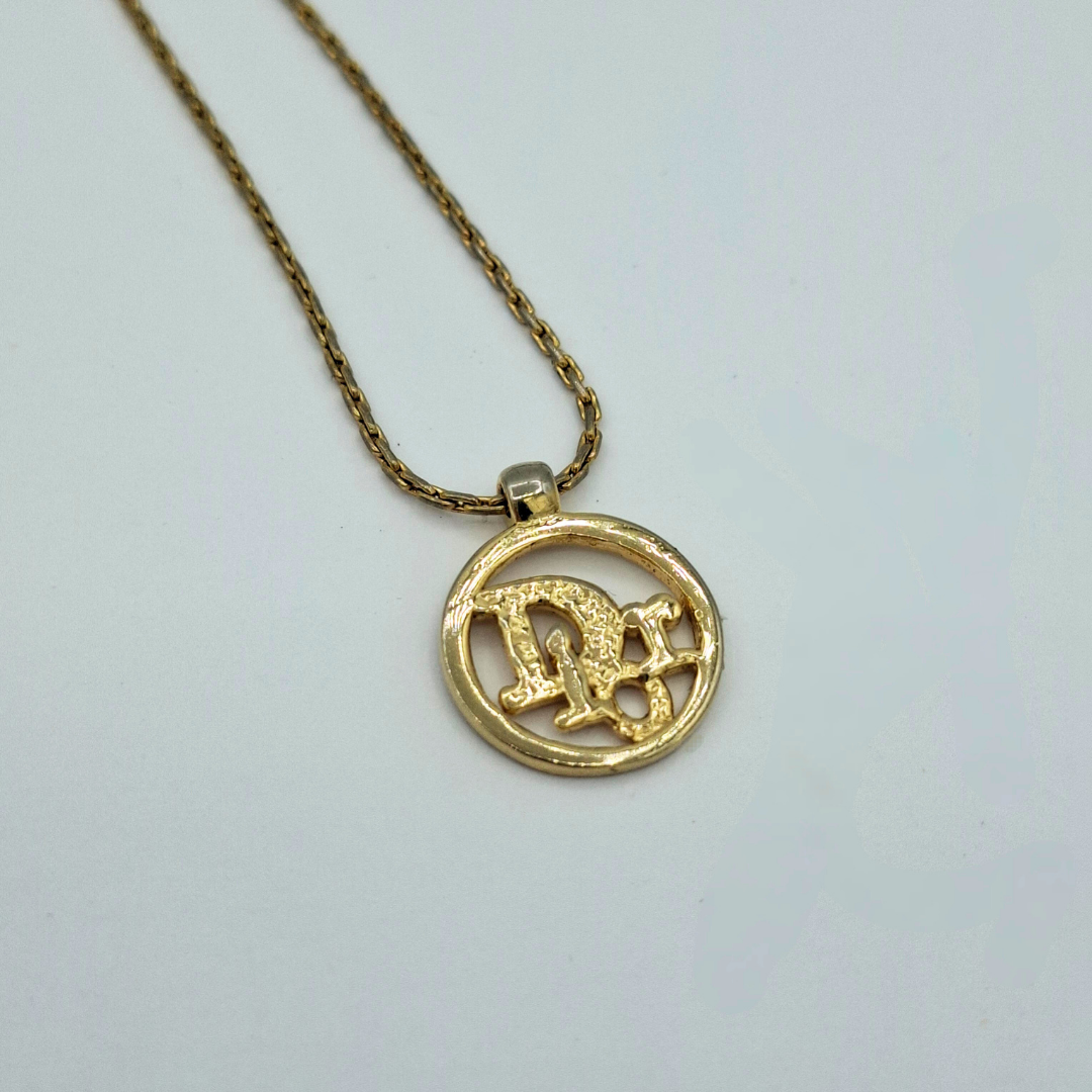 Vintage Christian Dior Stylised Dior Monogram Necklace – view 2